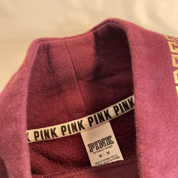 PINK Victoria secret maroon lightweight sweatshirt medium - Picture 2 of 4